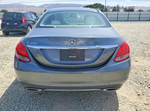 55SWF4JBXHU194600 2017 MERCEDES-BENZ C Gray Rear view