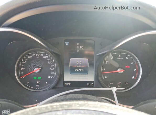 55SWF4JBXHU194600 2017 MERCEDES-BENZ C Gray Instrument cluster view