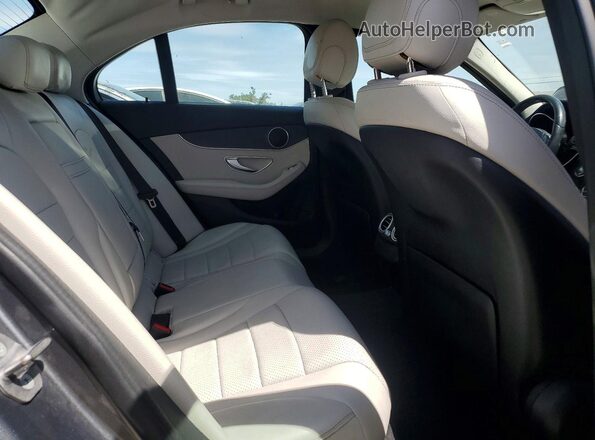 55SWF4JBXHU194600 2017 MERCEDES-BENZ C Gray Rear seats view