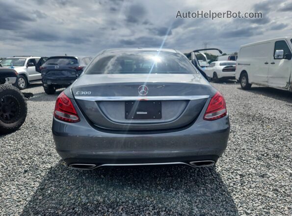 55SWF4JBXHU199618 2017 MERCEDES-BENZ C Gray Widok z tyłu