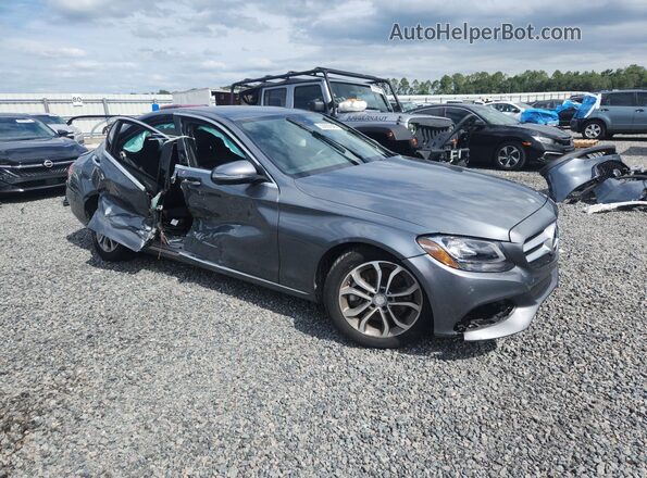 55SWF4JBXHU199618 2017 MERCEDES-BENZ C Gray Przód prawy
