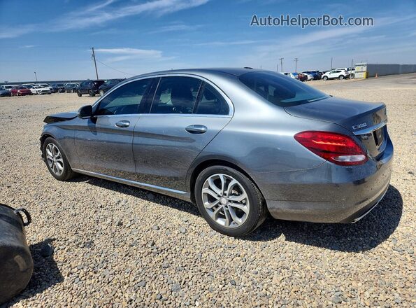 55SWF4JBXHU204073 2017 MERCEDES-BENZ C Серый Задняя левая четверть