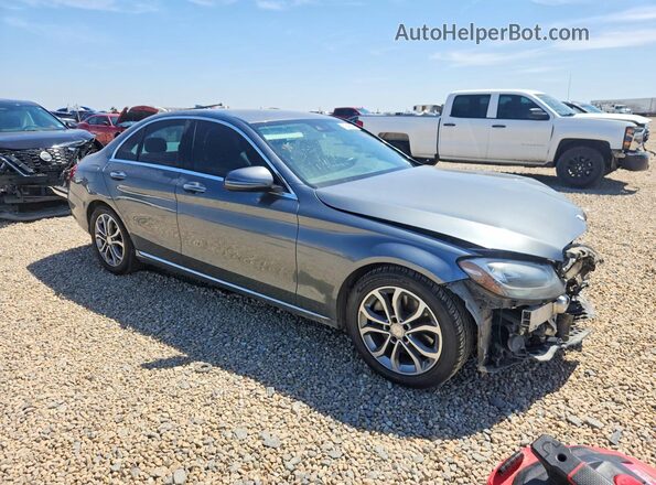 55SWF4JBXHU204073 2017 MERCEDES-BENZ C Серый Передняя правая четверть