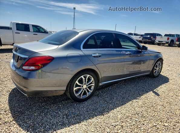 55SWF4JBXHU204073 2017 MERCEDES-BENZ C Серый Задняя правая четверть