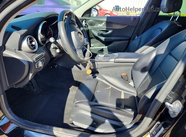 55SWF4JBXHU217986 2017 MERCEDES-BENZ C Black Vista interior delantera