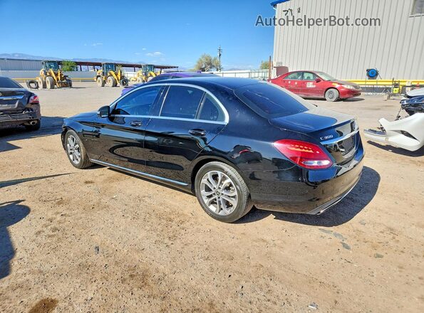 55SWF4JBXHU217986 2017 MERCEDES-BENZ C Black Trasero izquierdo
