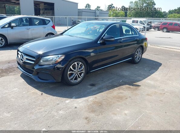55SWF4JBXHU225649 2017 MERCEDES-BENZ C-CLASS Black Передня ліва чверть