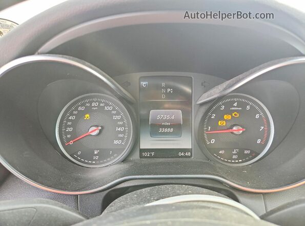 55SWF4JBXHU233203 2017 MERCEDES-BENZ C Black Instrument cluster view