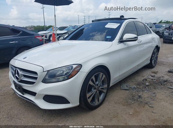 55SWF4JBXJU245471 2018 MERCEDES-BENZ C-CLASS White Vista tres cuartos delantera izquierda