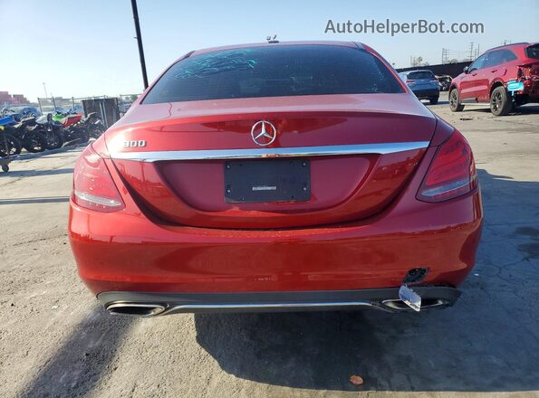 55SWF4JBXJU248466 2018 MERCEDES-BENZ C Red Vista trasera