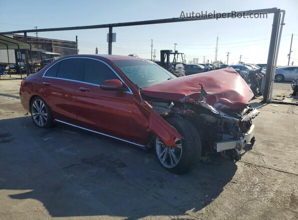 55SWF4JBXJU248466 2018 MERCEDES-BENZ C Red Delantero derecho