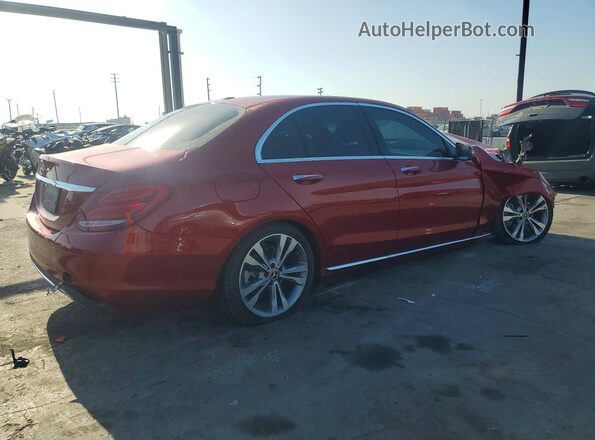 55SWF4JBXJU248466 2018 MERCEDES-BENZ C Red Trasero derecho