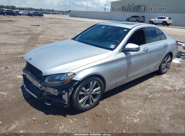 55SWF4JBXJU249696 2018 MERCEDES-BENZ C-CLASS Silver Front left