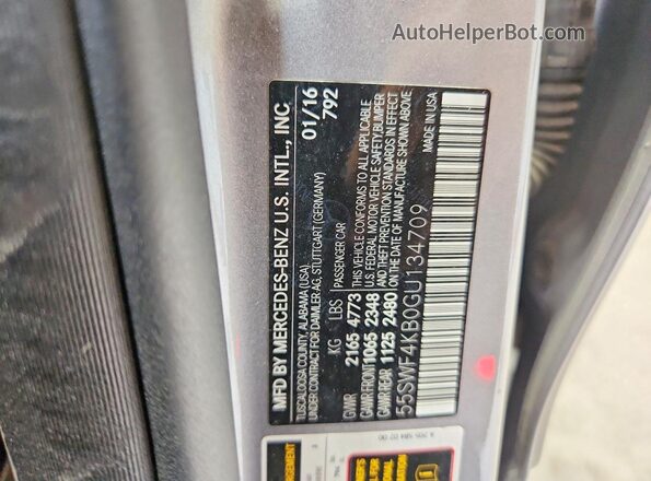 55SWF4KB0GU134709 2016 MERCEDES-BENZ C Silver ძრავის განყოფილების ხედი