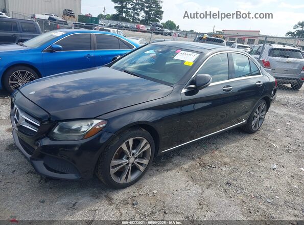 55SWF4KB0GU148920 2016 MERCEDES-BENZ C-CLASS Black წინა მარცხენა ხედი სამი მეოთხედიდან