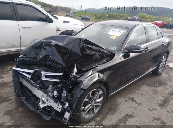 55SWF4KB0GU177012 2016 MERCEDES-BENZ C-CLASS Black Առջևի ձախ երեք քառորդ տեսարան