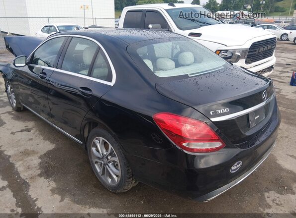 55SWF4KB0GU177012 2016 MERCEDES-BENZ C-CLASS Black Հետևի ձախ