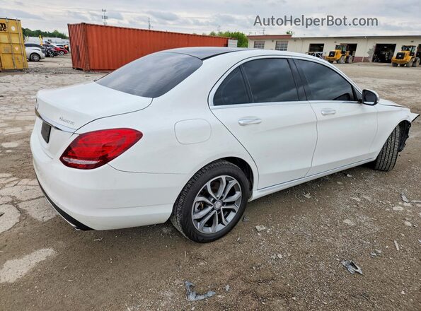 55SWF4KB0HU181675 2017 MERCEDES-BENZ C Белый Задняя правая четверть