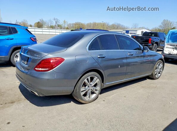 55SWF4KB0HU203691 2017 MERCEDES-BENZ C Gray უკანა მარჯვენა