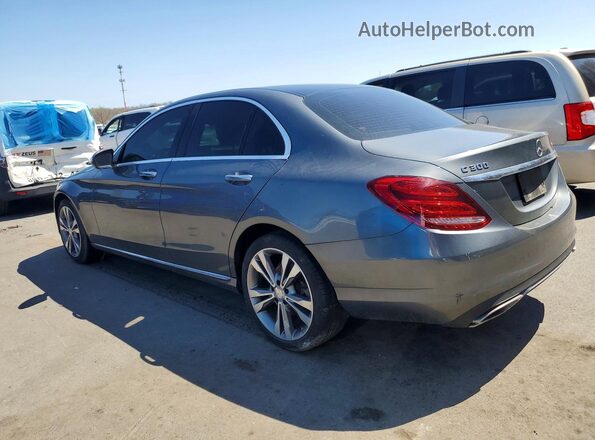 55SWF4KB0HU203691 2017 MERCEDES-BENZ C Gray უკანა მარცხენა