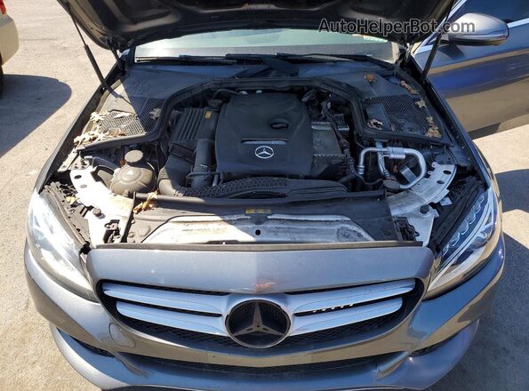 55SWF4KB0HU203691 2017 MERCEDES-BENZ C Gray უკანა სალონის ხედი