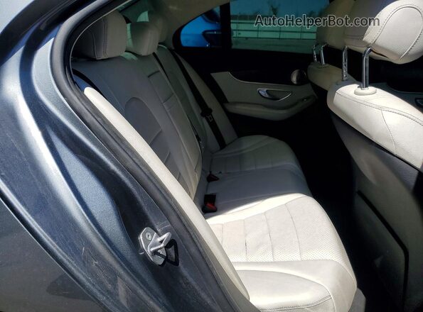 55SWF4KB0HU203691 2017 MERCEDES-BENZ C Gray უკანა სავარძლების ხედი