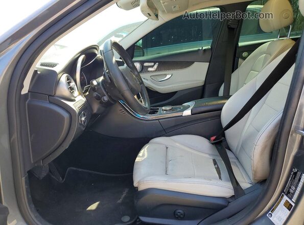55SWF4KB0HU203691 2017 MERCEDES-BENZ C Gray წინა სალონის ხედი