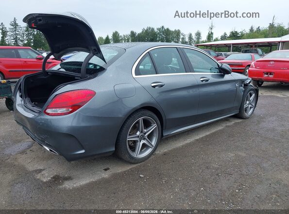 55SWF4KB0HU221799 2017 MERCEDES-BENZ C-CLASS Gray უკანა მარჯვენა