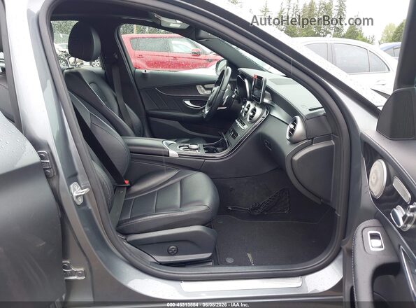 55SWF4KB0HU221799 2017 MERCEDES-BENZ C-CLASS Gray წინა სალონის ხედი