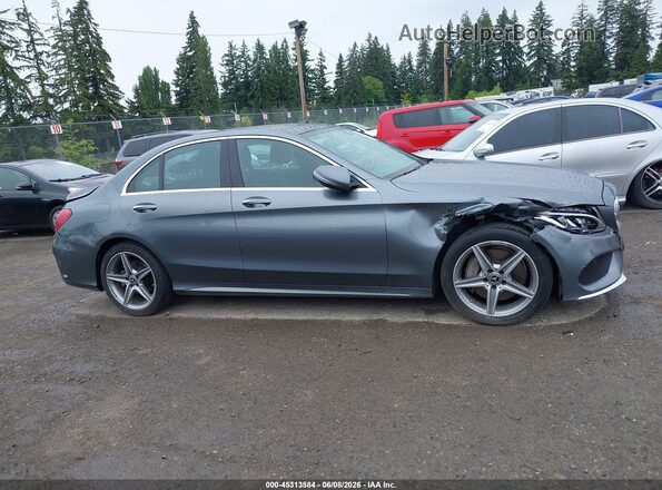55SWF4KB0HU221799 2017 MERCEDES-BENZ C-CLASS Gray უკანა სალონის ხედი
