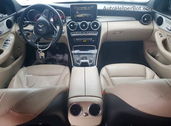 55SWF4KB0JU238754 2018 MERCEDES-BENZ C Black წინა პანელის ხედი