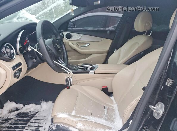 55SWF4KB0JU238754 2018 MERCEDES-BENZ C Black წინა სალონის ხედი