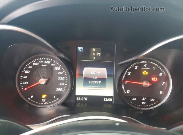 55SWF4KB0JU238754 2018 MERCEDES-BENZ C Black ხელსაწყოთა პანელის ხედი