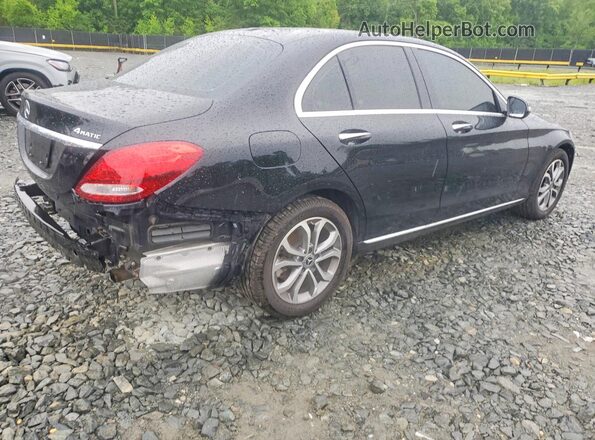 55SWF4KB0JU242013 2018 MERCEDES-BENZ C Black Задня права чверть