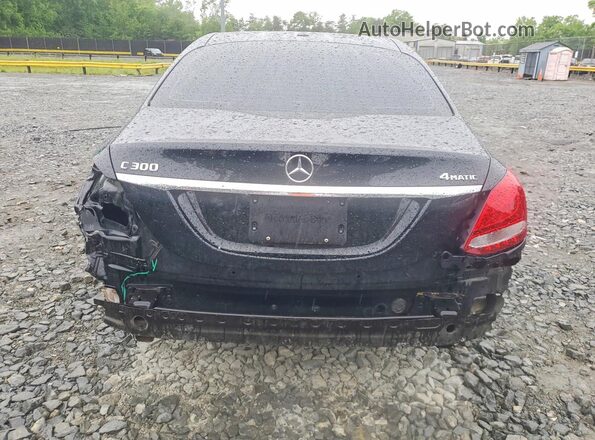 55SWF4KB0JU242013 2018 MERCEDES-BENZ C Black Вид ззаду