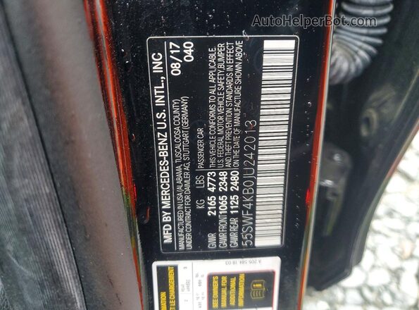 55SWF4KB0JU242013 2018 MERCEDES-BENZ C Black Вид підкапотного простору