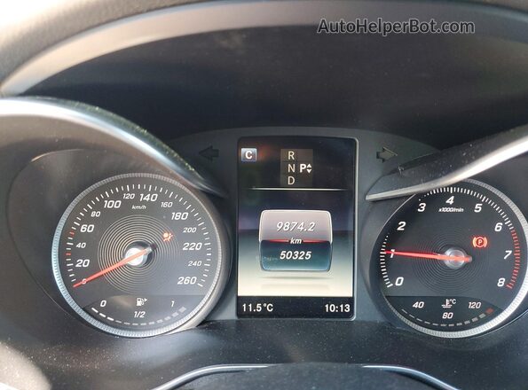 55SWF4KB0JU257191 2018 MERCEDES-BENZ C Blue Vista del cuadro de instrumentos
