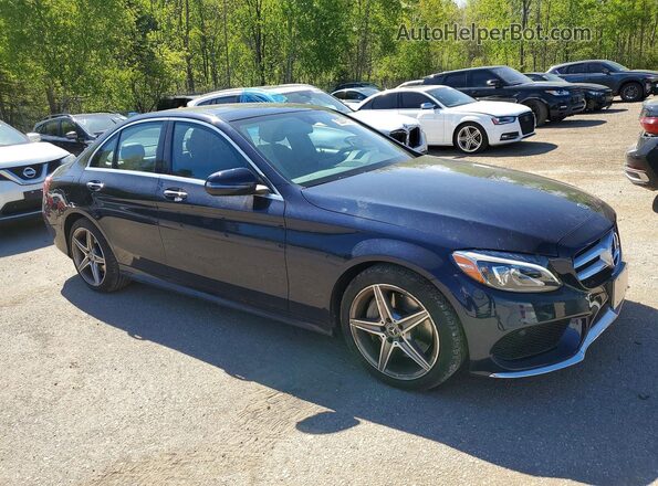 55SWF4KB0JU257191 2018 MERCEDES-BENZ C Blue Delantero derecho