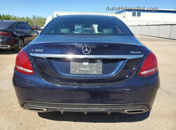 55SWF4KB0JU257191 2018 MERCEDES-BENZ C Blue Vista trasera