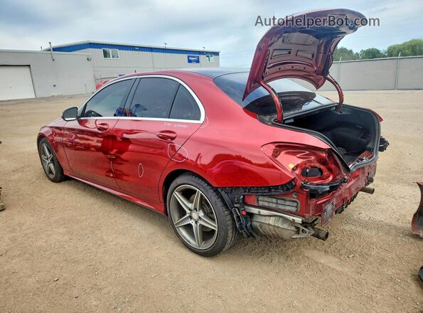 55SWF4KB1GU138977 2016 MERCEDES-BENZ C Red უკანა მარცხენა