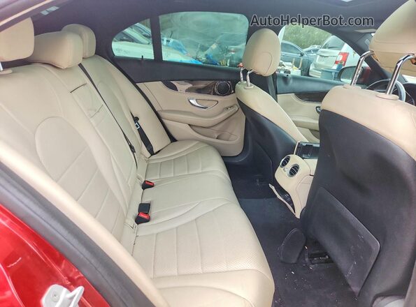 55SWF4KB1GU138977 2016 MERCEDES-BENZ C Red უკანა სავარძლების ხედი
