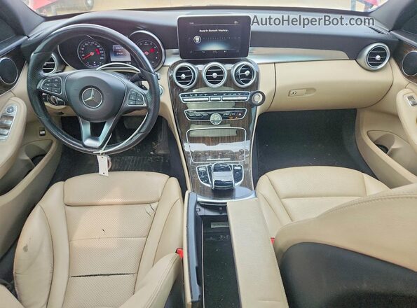 55SWF4KB1GU138977 2016 MERCEDES-BENZ C Red წინა პანელის ხედი