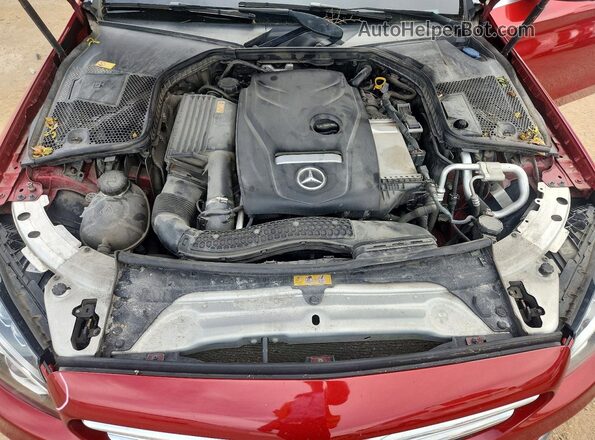 55SWF4KB1GU138977 2016 MERCEDES-BENZ C Red უკანა სალონის ხედი