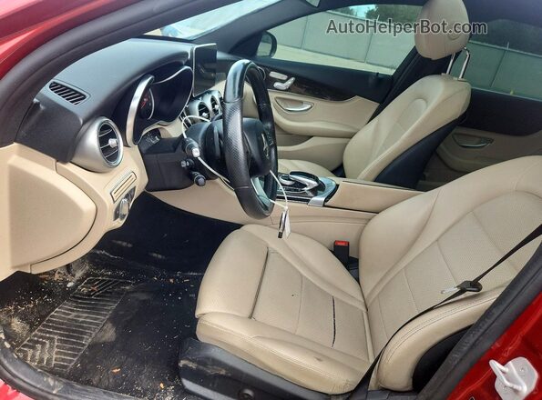 55SWF4KB1GU138977 2016 MERCEDES-BENZ C Red წინა სალონის ხედი