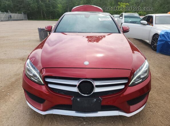 55SWF4KB1GU138977 2016 MERCEDES-BENZ C Red წინა ხედი