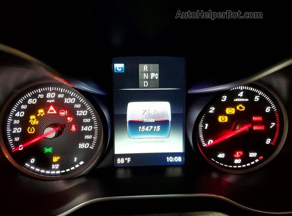 55SWF4KB1GU169386 2016 MERCEDES-BENZ C-CLASS Silver Vista del cuadro de instrumentos