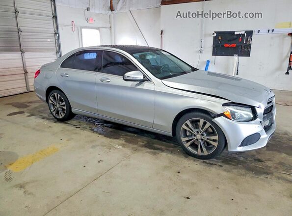 55SWF4KB1GU169386 2016 MERCEDES-BENZ C-CLASS Silver Delantero derecho
