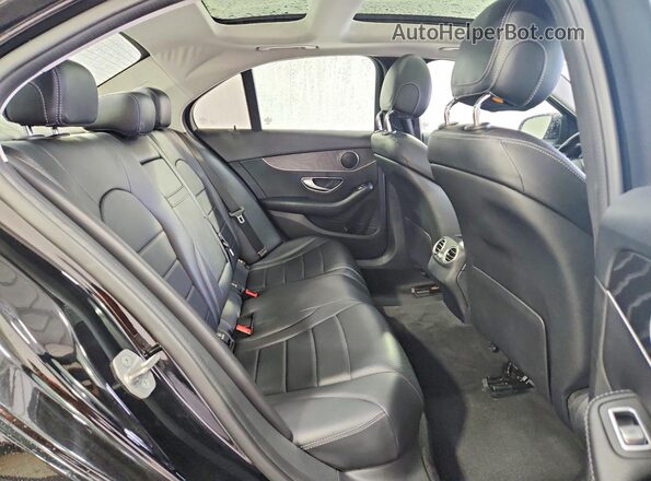 55SWF4KB1HU189364 2017 MERCEDES-BENZ C Black Vista de los asientos traseros