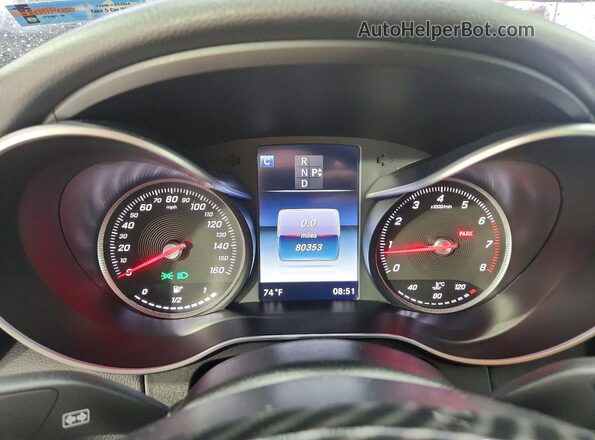 55SWF4KB1HU189364 2017 MERCEDES-BENZ C Black Vista del cuadro de instrumentos