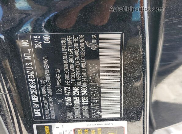 55SWF4KB2GU102702 2016 MERCEDES-BENZ C Black Вид підкапотного простору